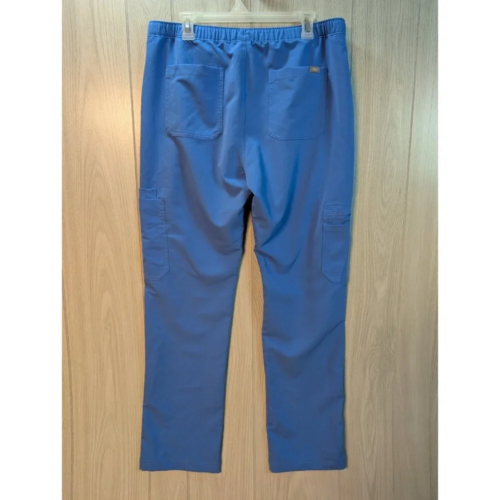 Figs Scrub Pants Men's Large Blue Cairo Cargo Classic Fit Straight Leg Pockets